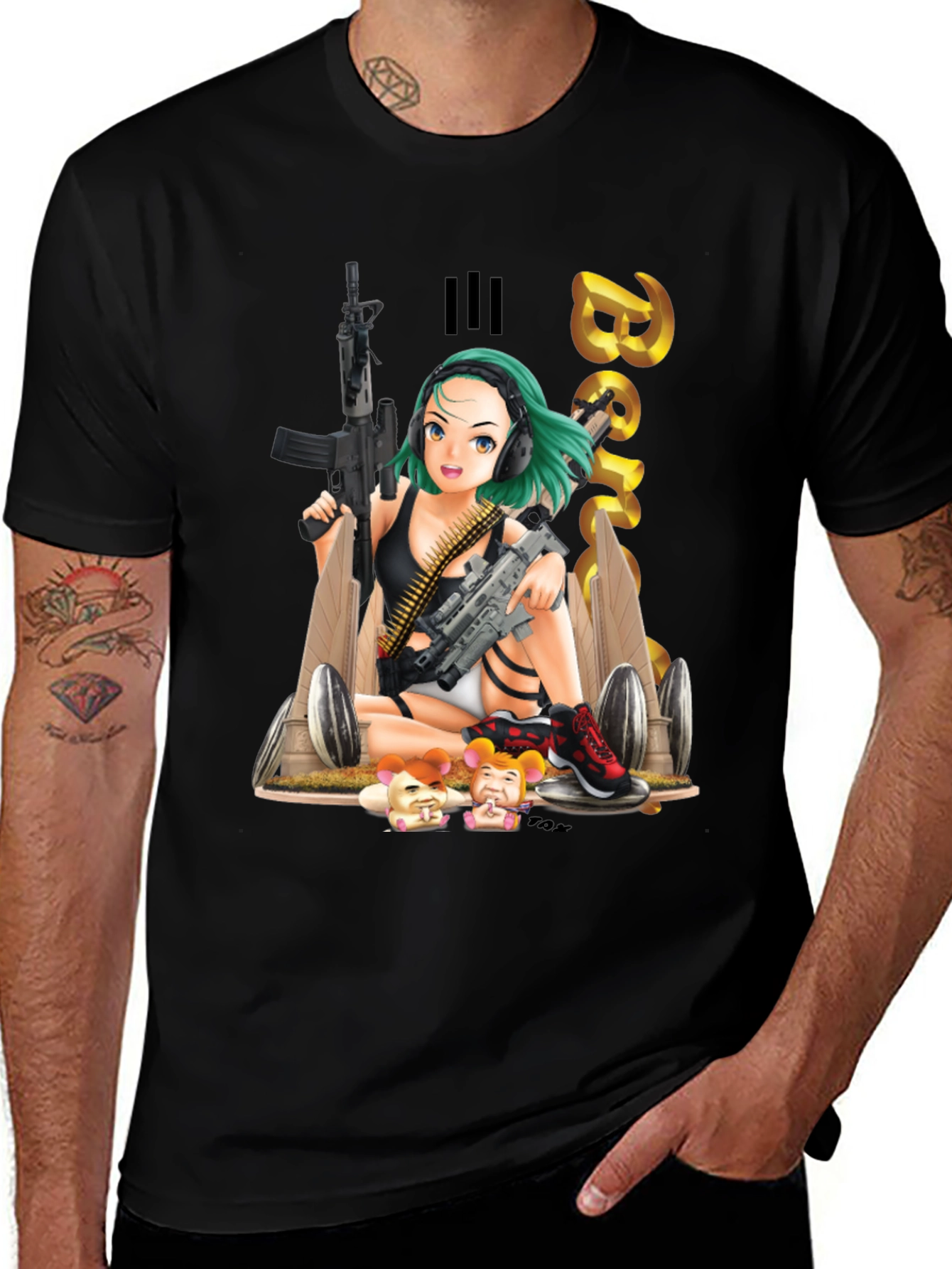 Variant 6 of Anime Girl Graphic T-Shirt
