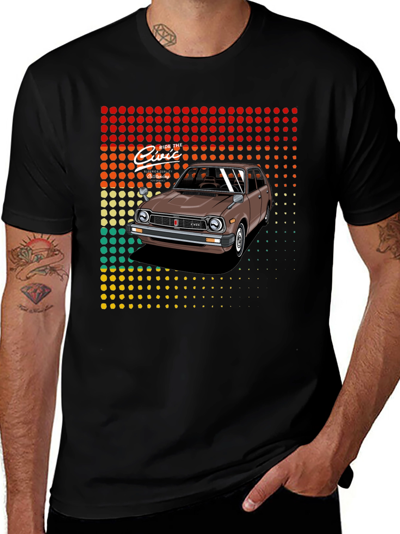 Variant 23 of Retro Ride Civic T-Shirt