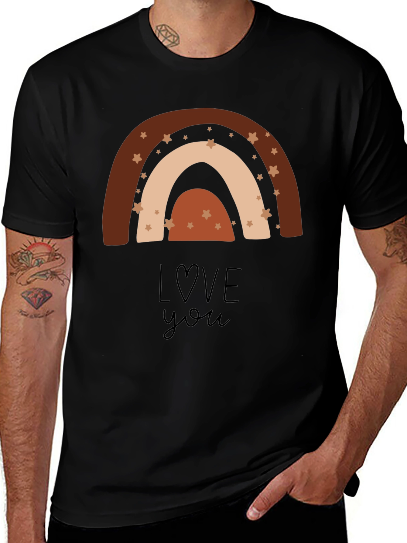 Variant 9 of Boho Rainbow Love You T-Shirt