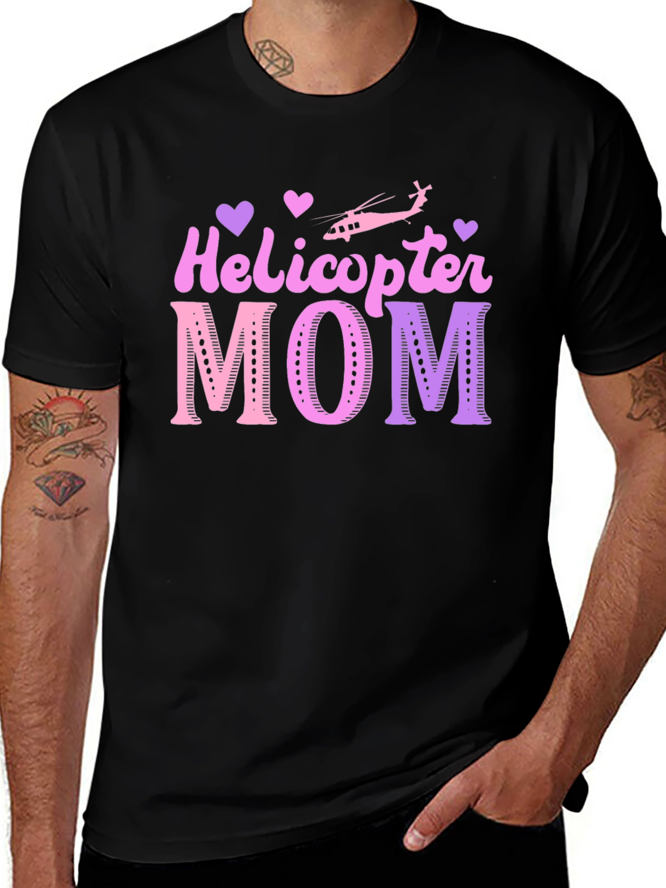 Helicopter Mom Graphic T-Shirt - Novelty Mothers Day Tee