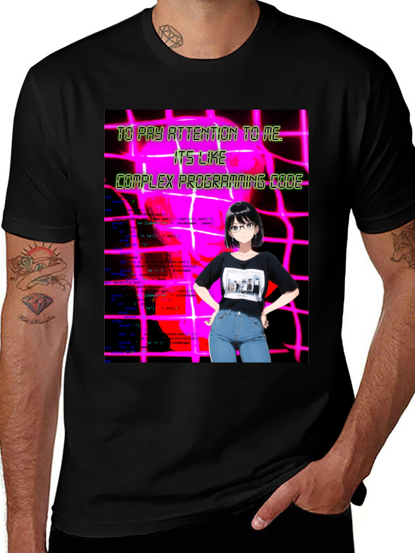 Anime Girl Code T-Shirt