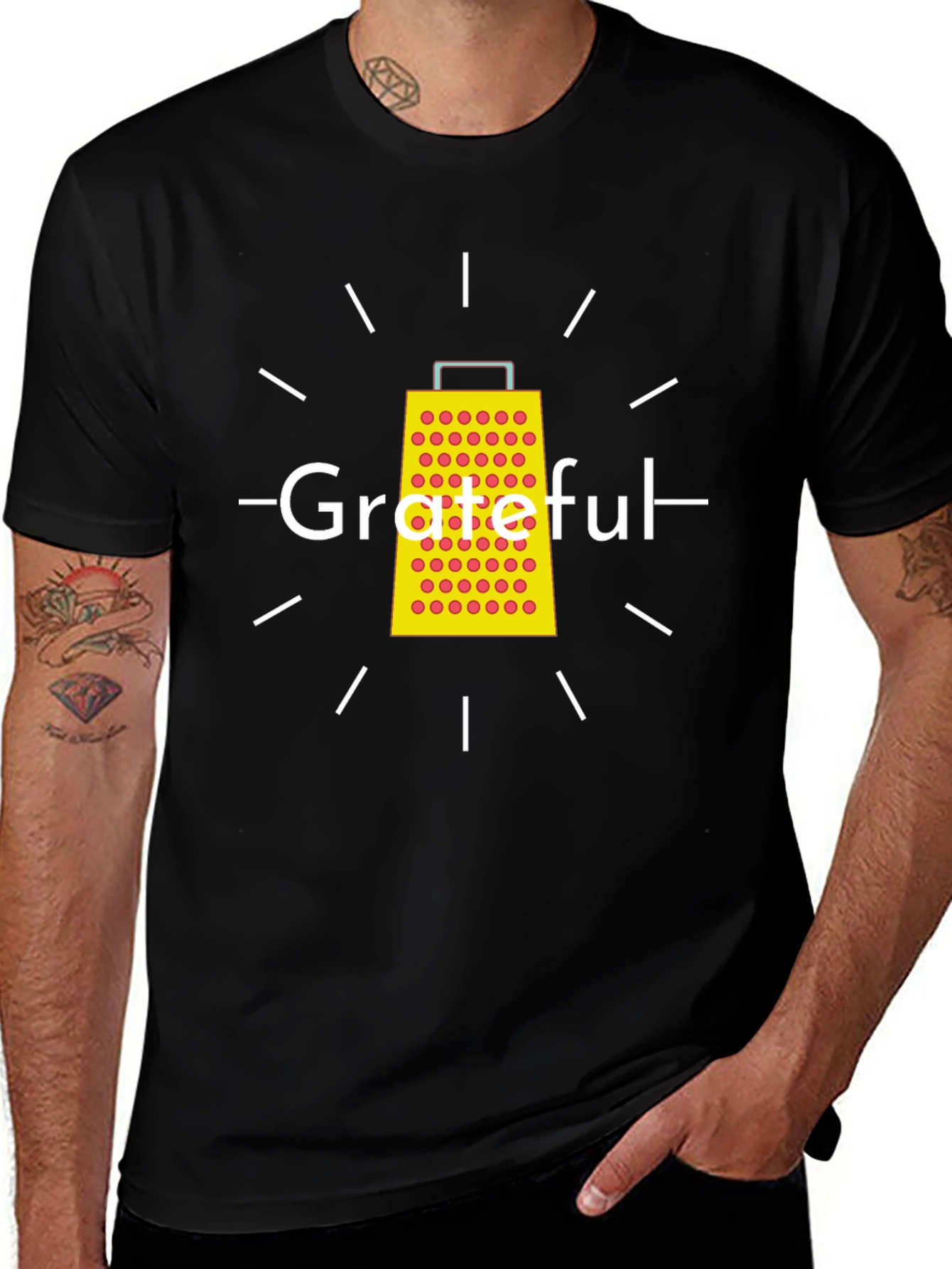 Grateful Grater T-Shirt - Unique Pun Design