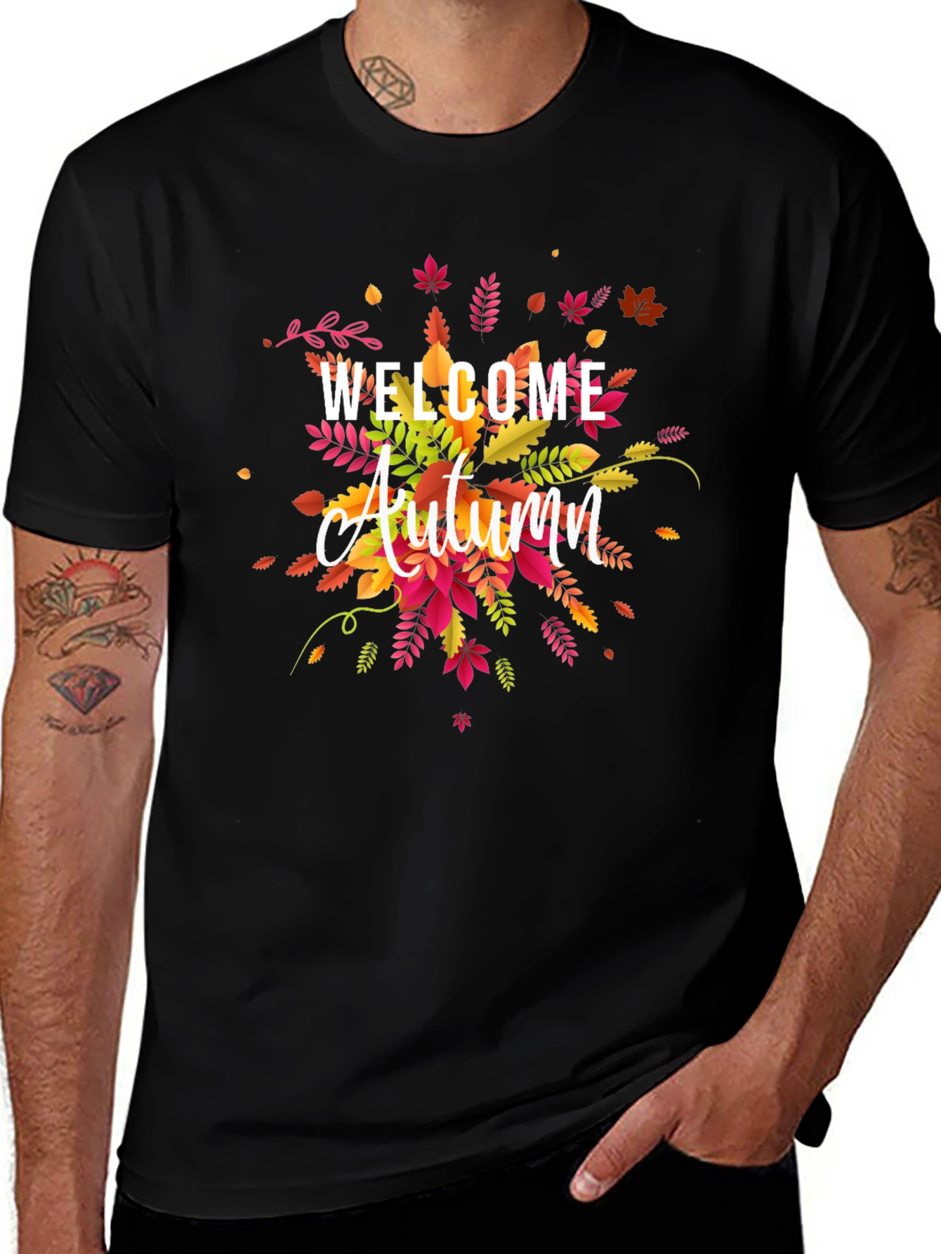 Variant 25 of Welcome Autumn Graphic Tee - Fall Season Shirt