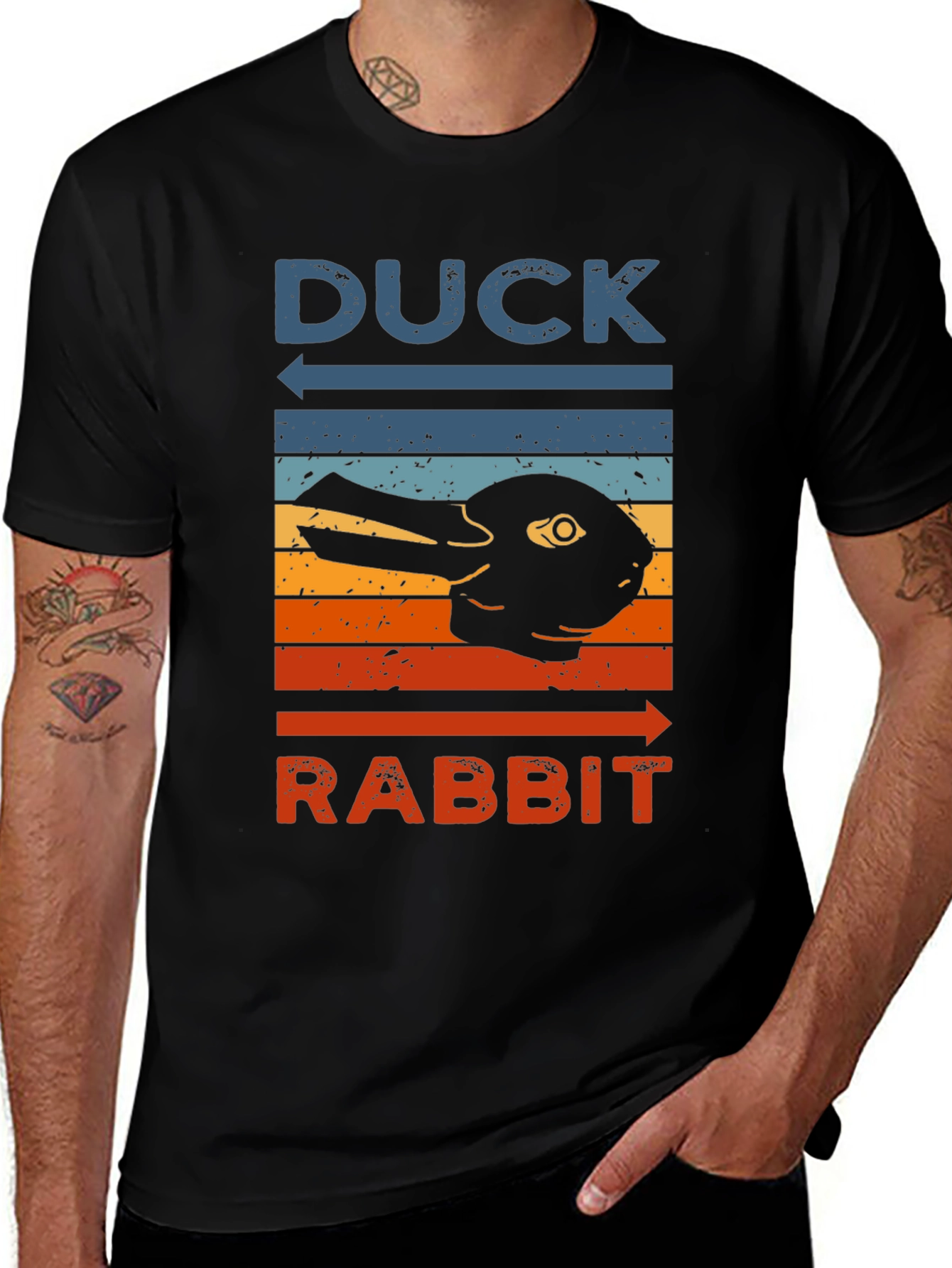 Variant 29 of Duck Rabbit Illusion Graphic Tee - Visual Perception T-Shirt