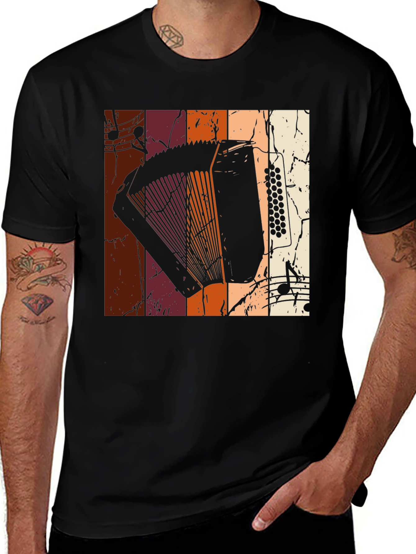 Variant 6 of Retro Accordion Music T-Shirt - Vintage Style