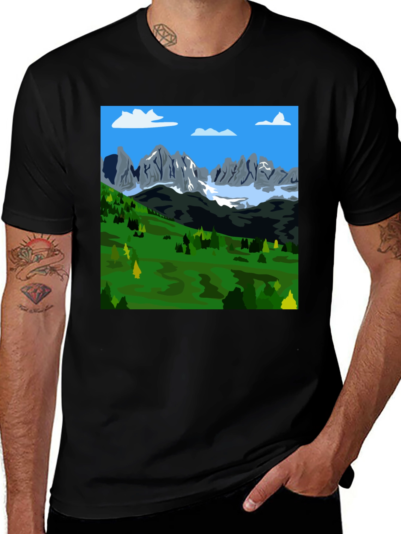 Variant 18 of Mountain Graphic Tee - Nature Adventure Shirt