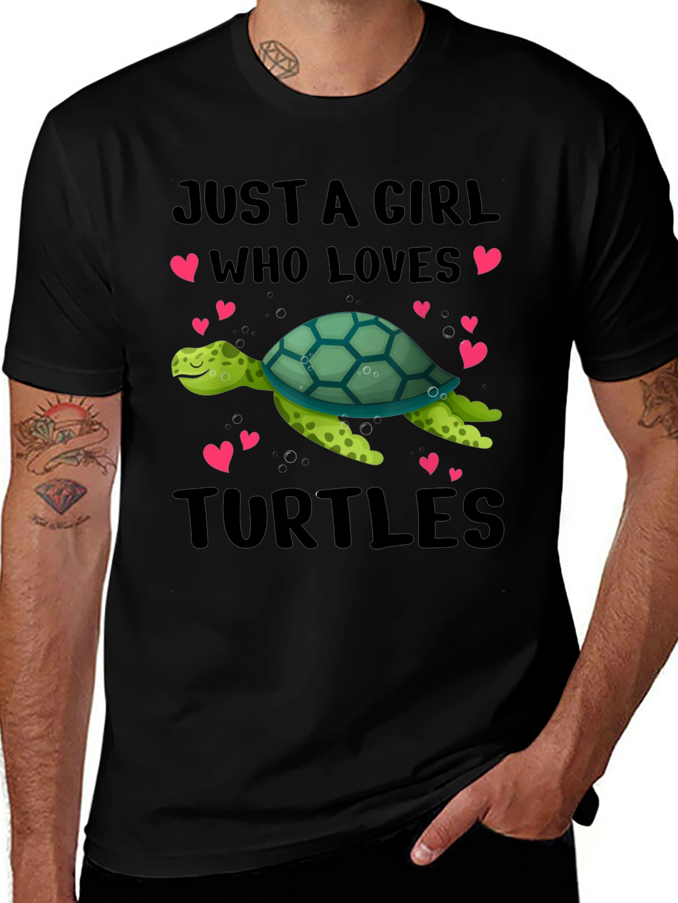 Variant 10 of Girl Who Loves Turtles T-Shirt