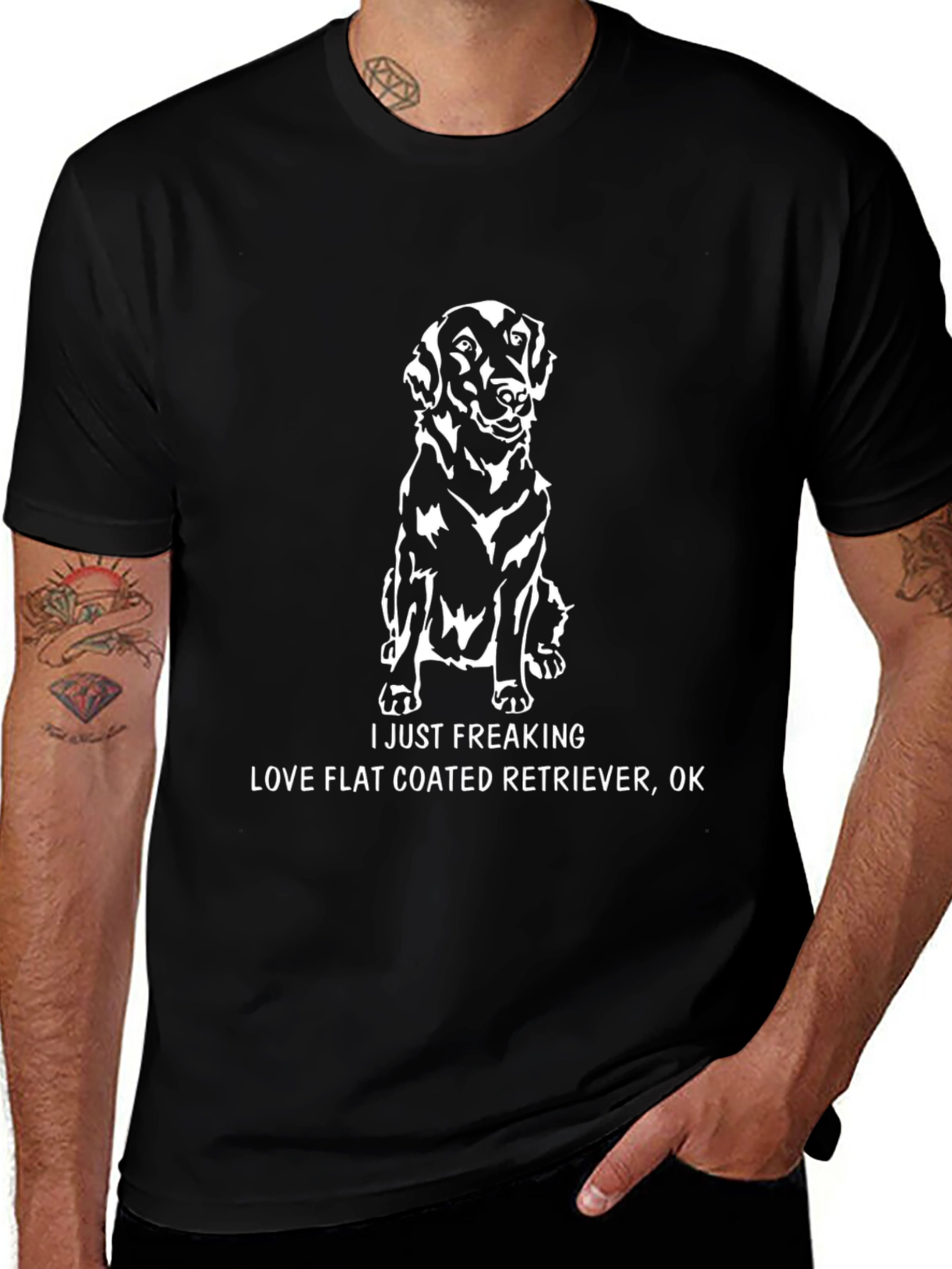 Variant 11 of Flat Coated Retriever Dog T-Shirt