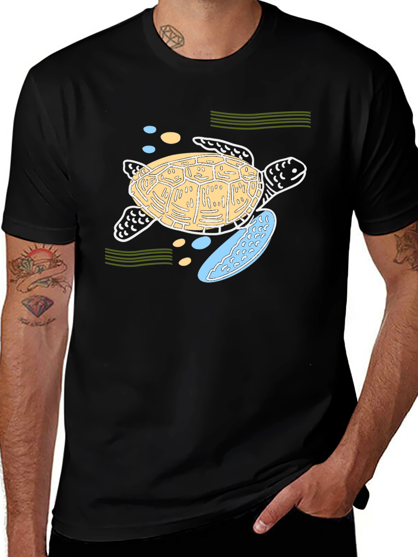 Variant 16 of Sea Turtle Graphic Tee - Black Unisex T-Shirt