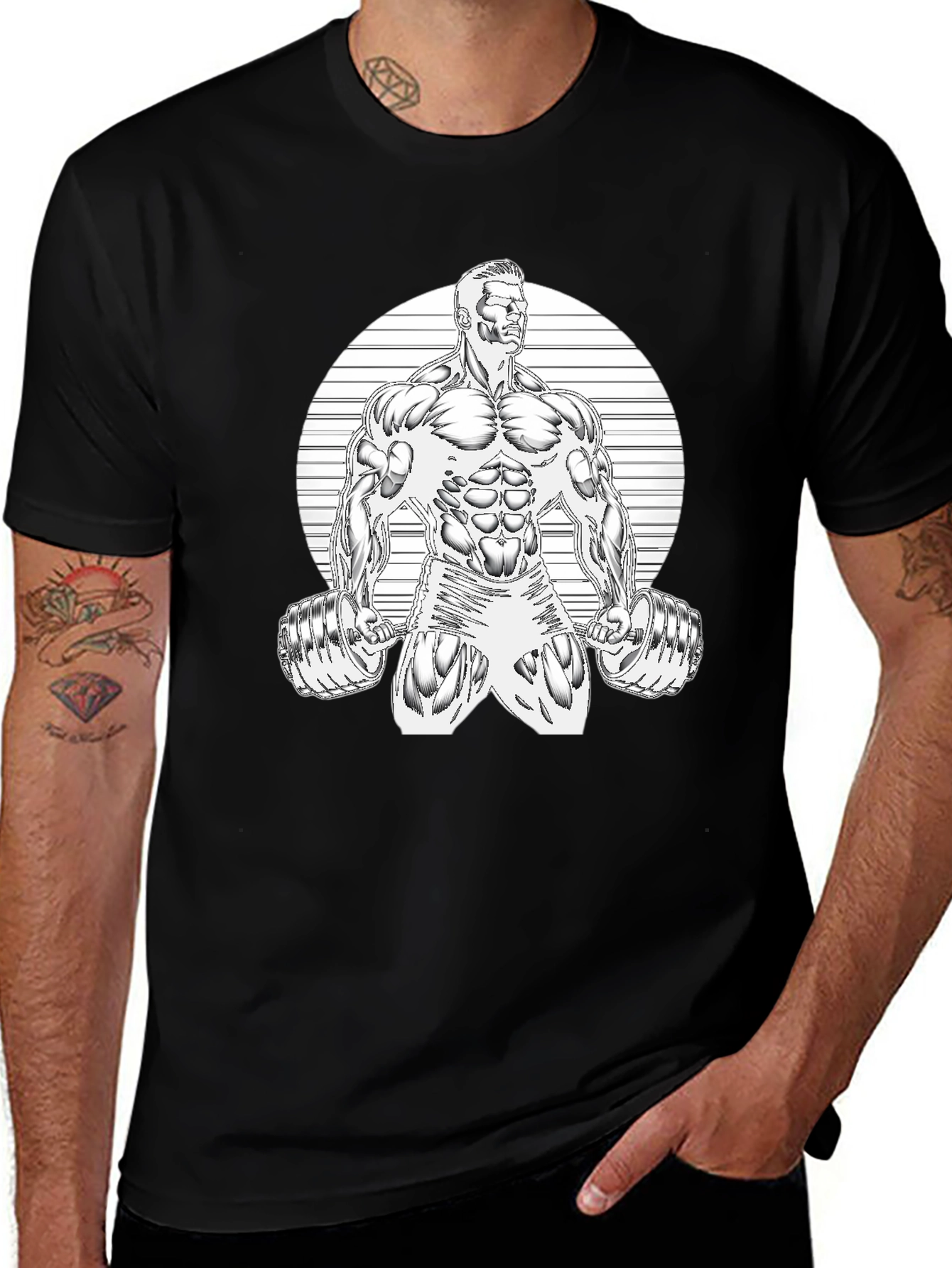 Variant 5 of Gym Bodybuilder T-Shirt - Workout Motivation Tee