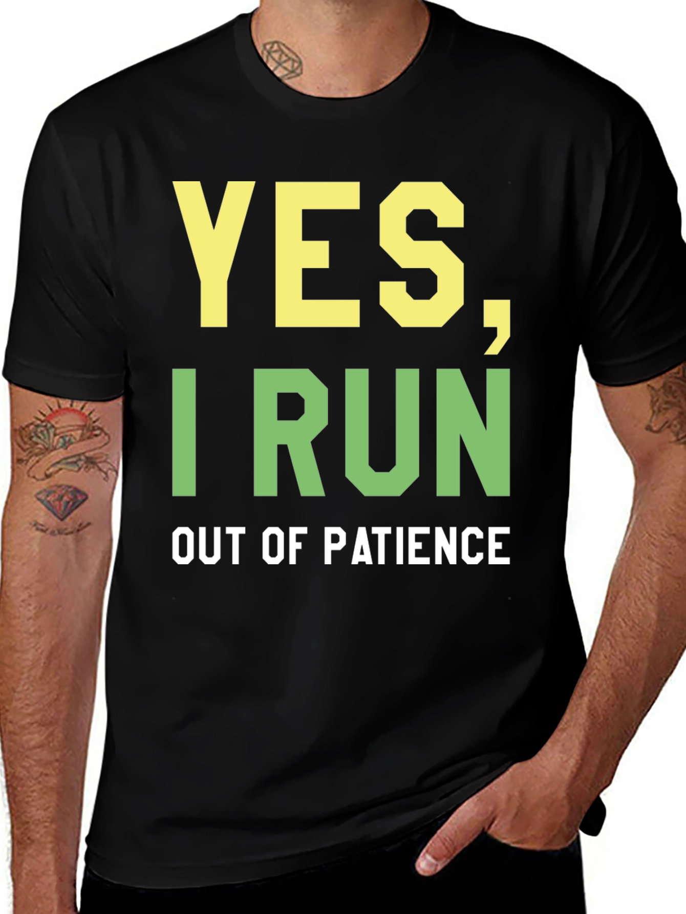 Variant 29 of Funny 'Yes, I Run Out of Patience' Graphic Tee