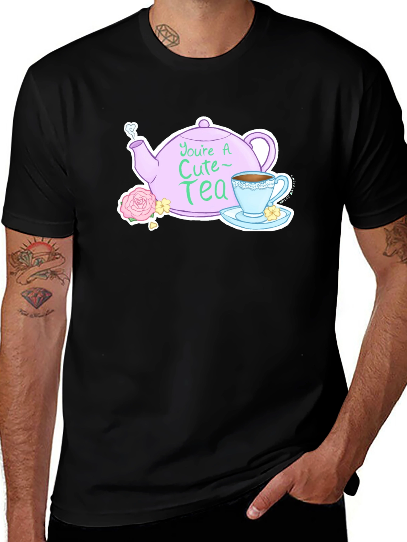 Variant 4 of Cute-Tea T-Shirt - Whimsical Tea Lover's Tee