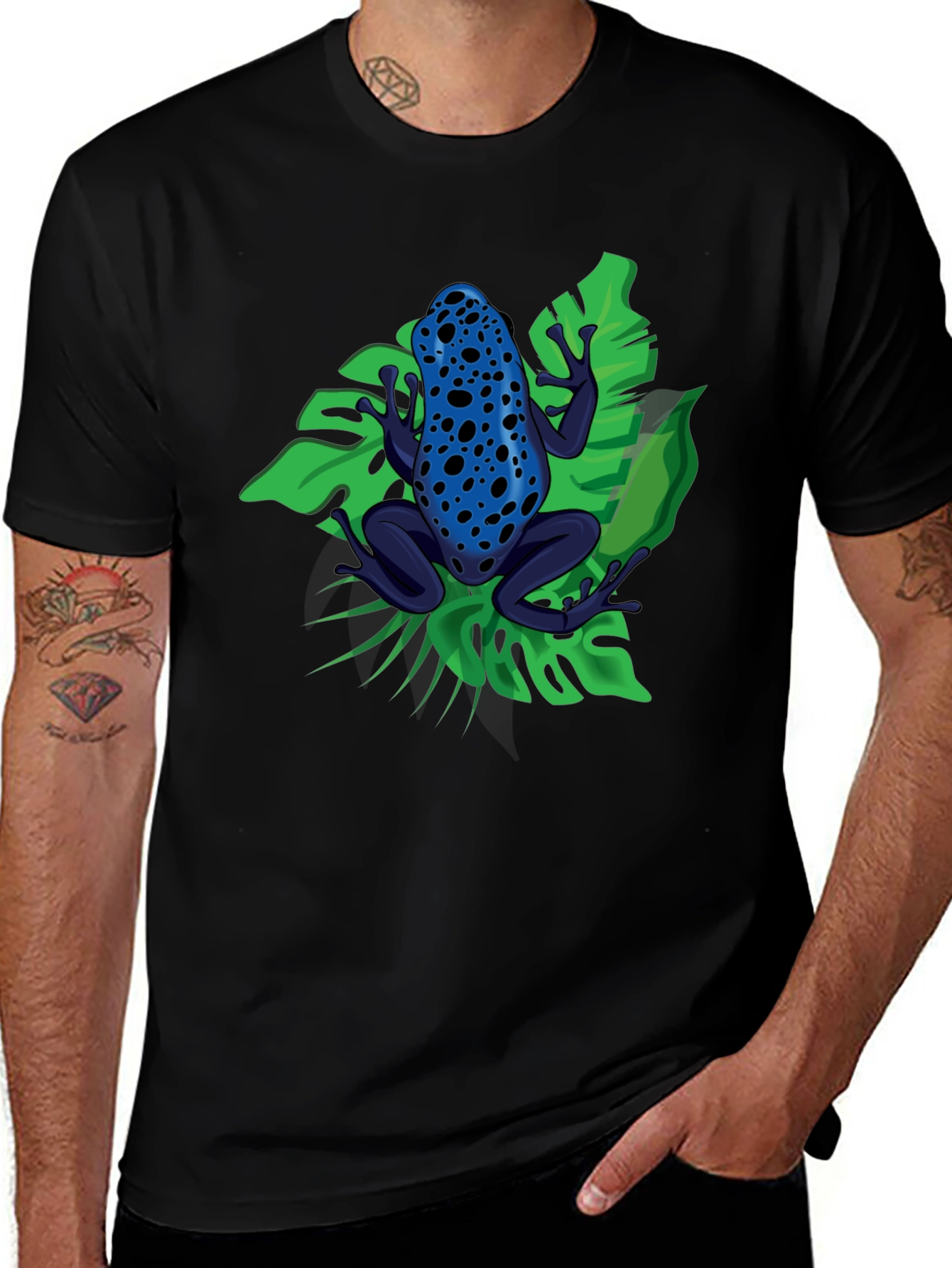 Variant 4 of Blue Frog T-Shirt - Unique Graphic Tee