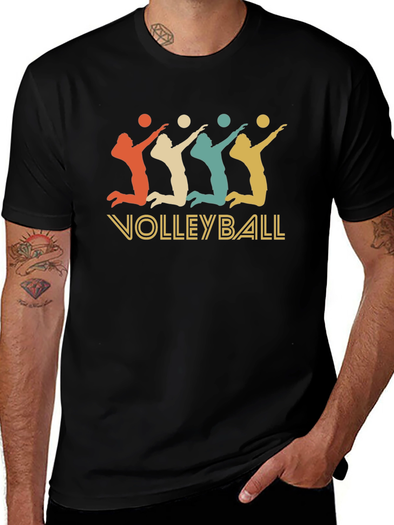 Variant 8 of Retro Volleyball Graphic T-Shirt