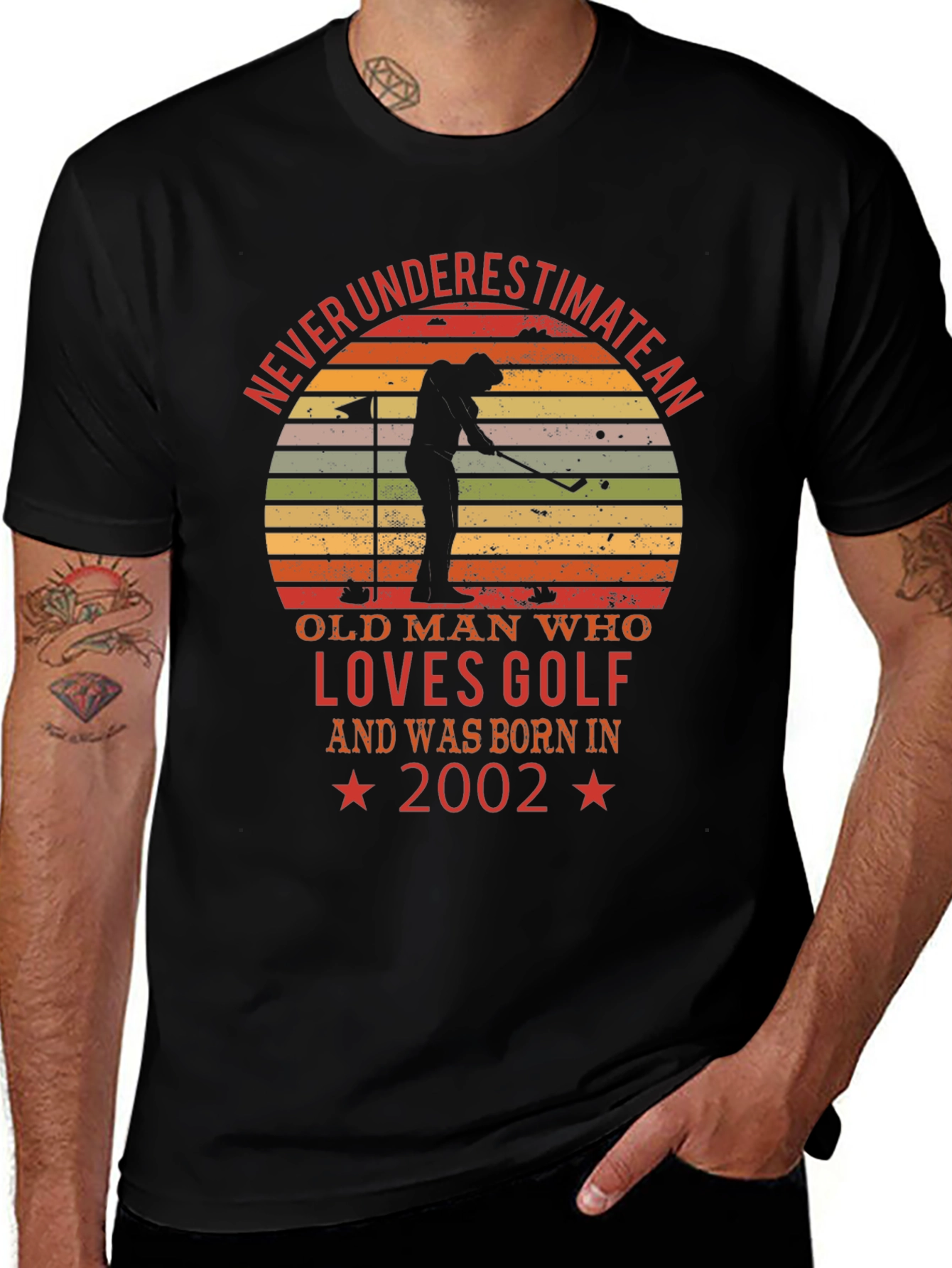 Variant 15 of Old Man Golf Lover Born in 2002 T-Shirt