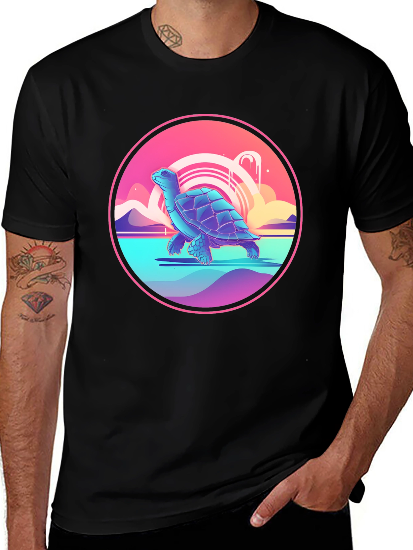 Variant 7 of Retro Turtle T-Shirt