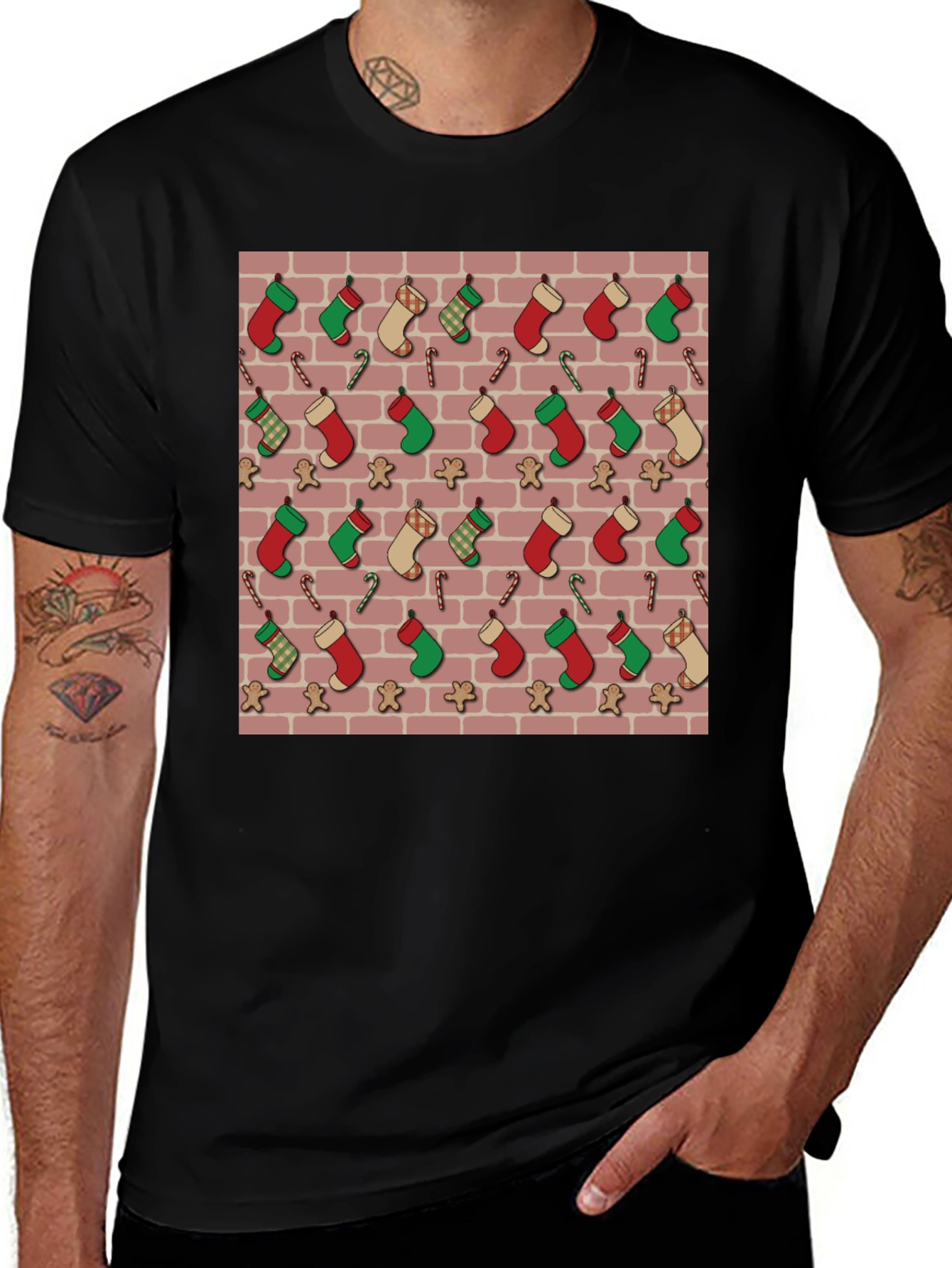 Festive Christmas Stocking T-Shirt