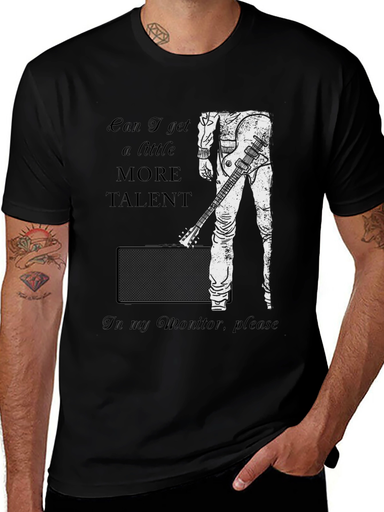 Variant 21 of Talent Monitor Black T-Shirt - Music Lover Tee