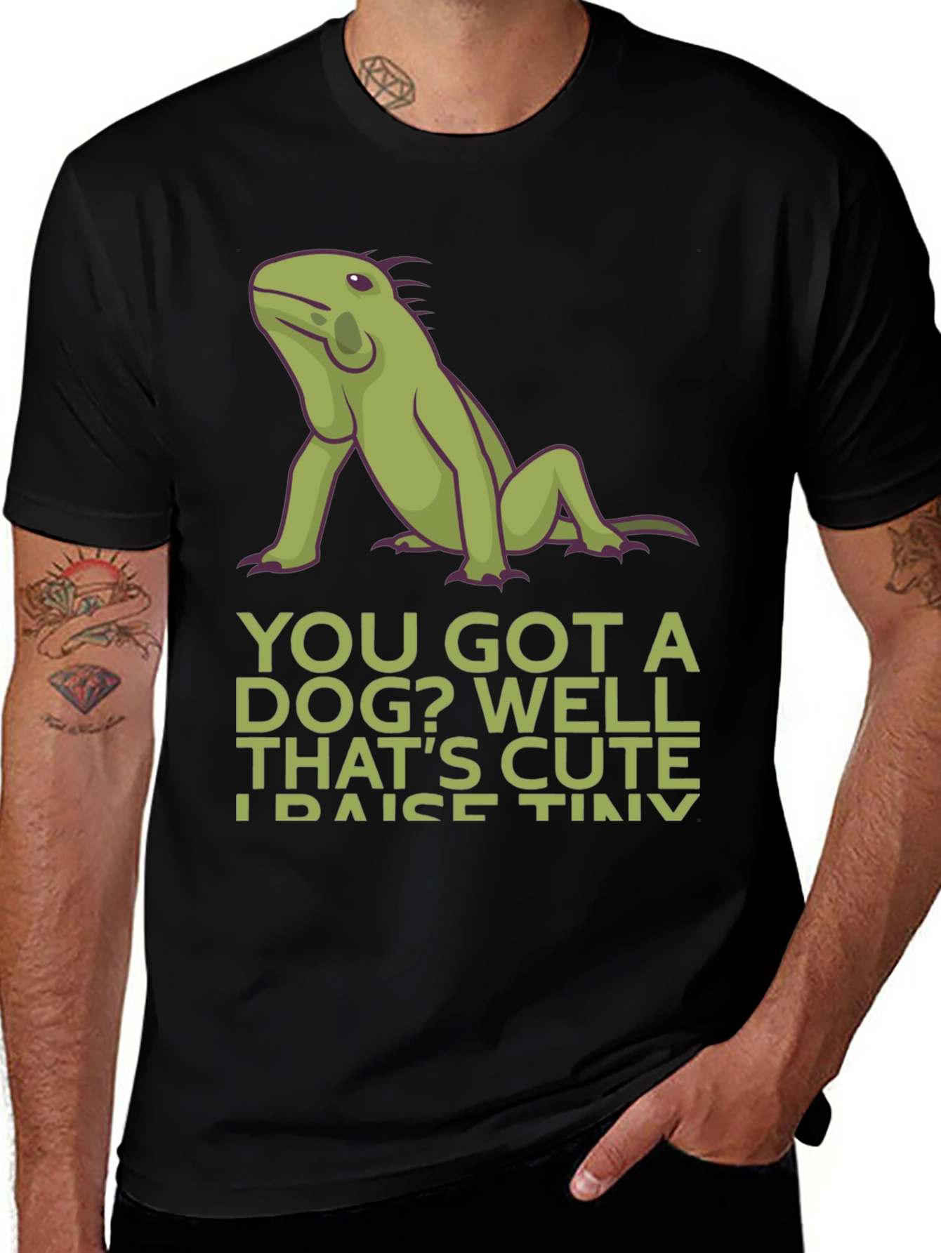 Funny Iguana Pet Owner T-Shirt - Raise Tiny Dinosaurs