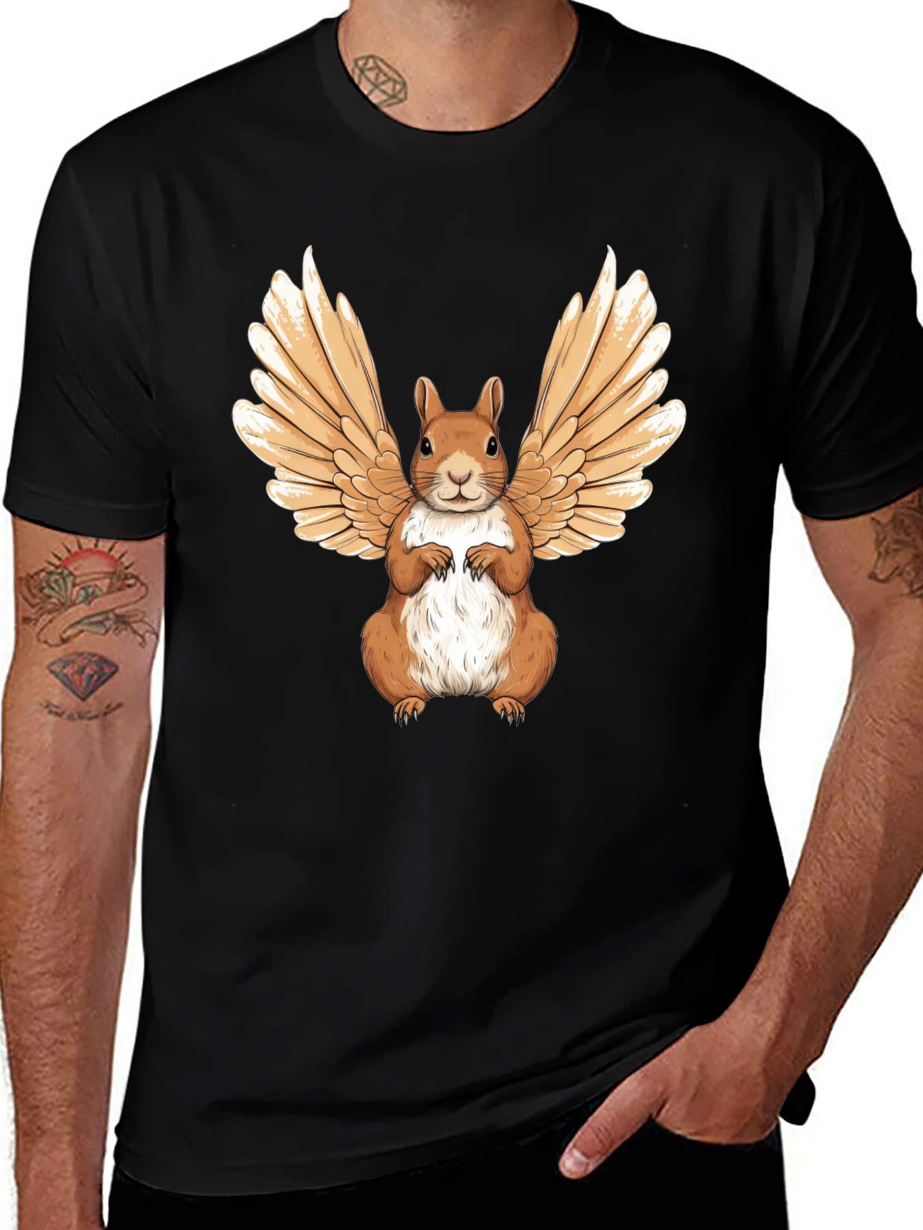 Variant 9 of Winged Squirrel Graphic Tee - Unique & Stylish