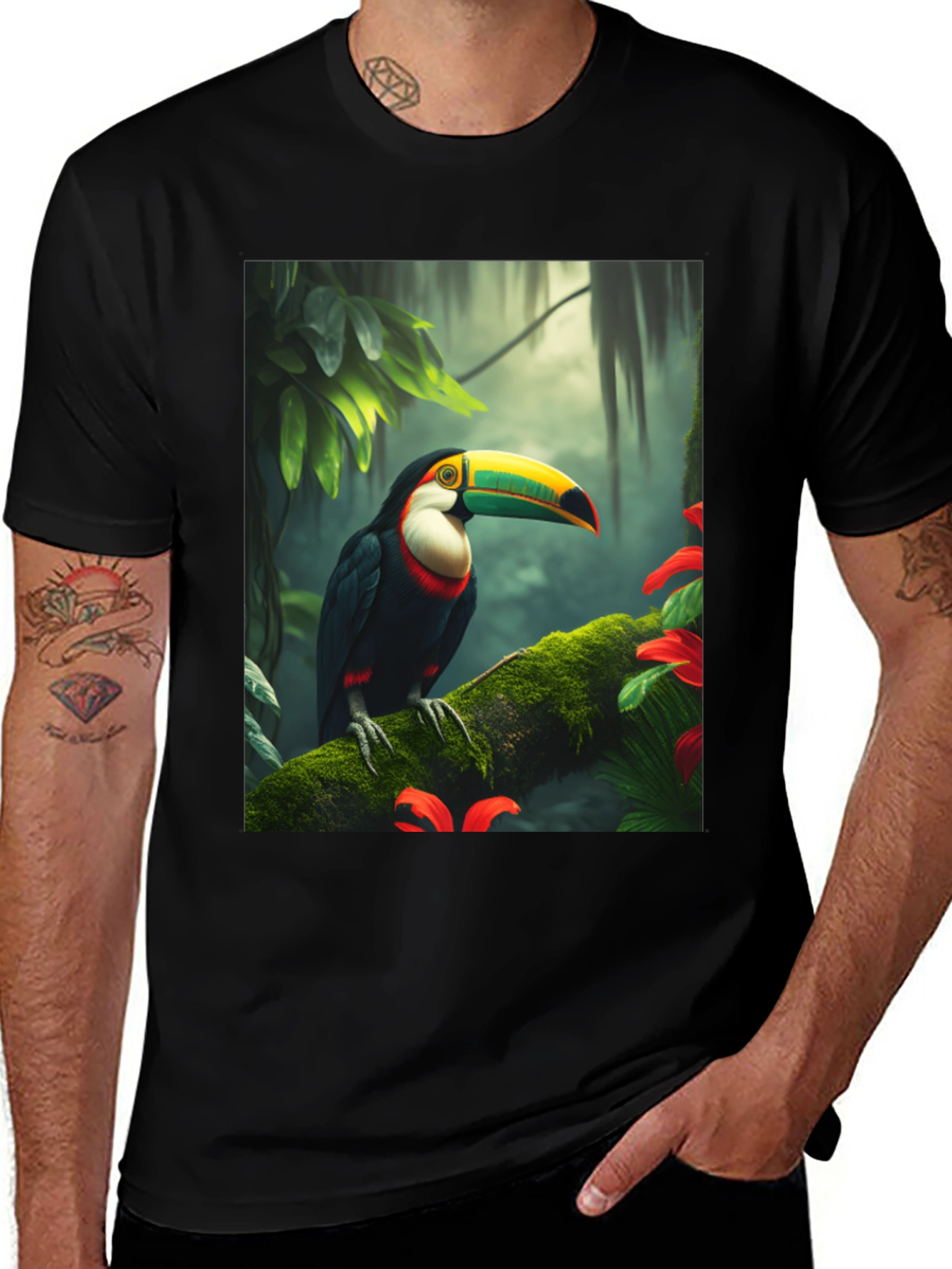Toucan Graphic Tee - Rainforest Bird T-Shirt