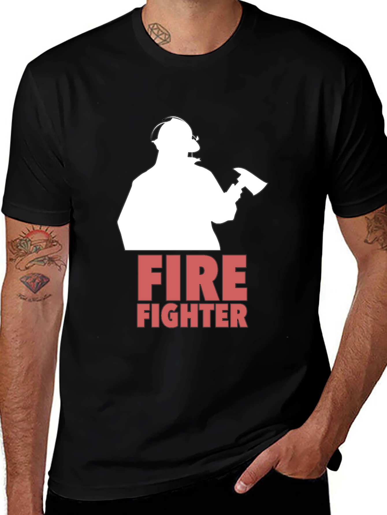 Variant 24 of Firefighter Graphic T-Shirt - Bold Design