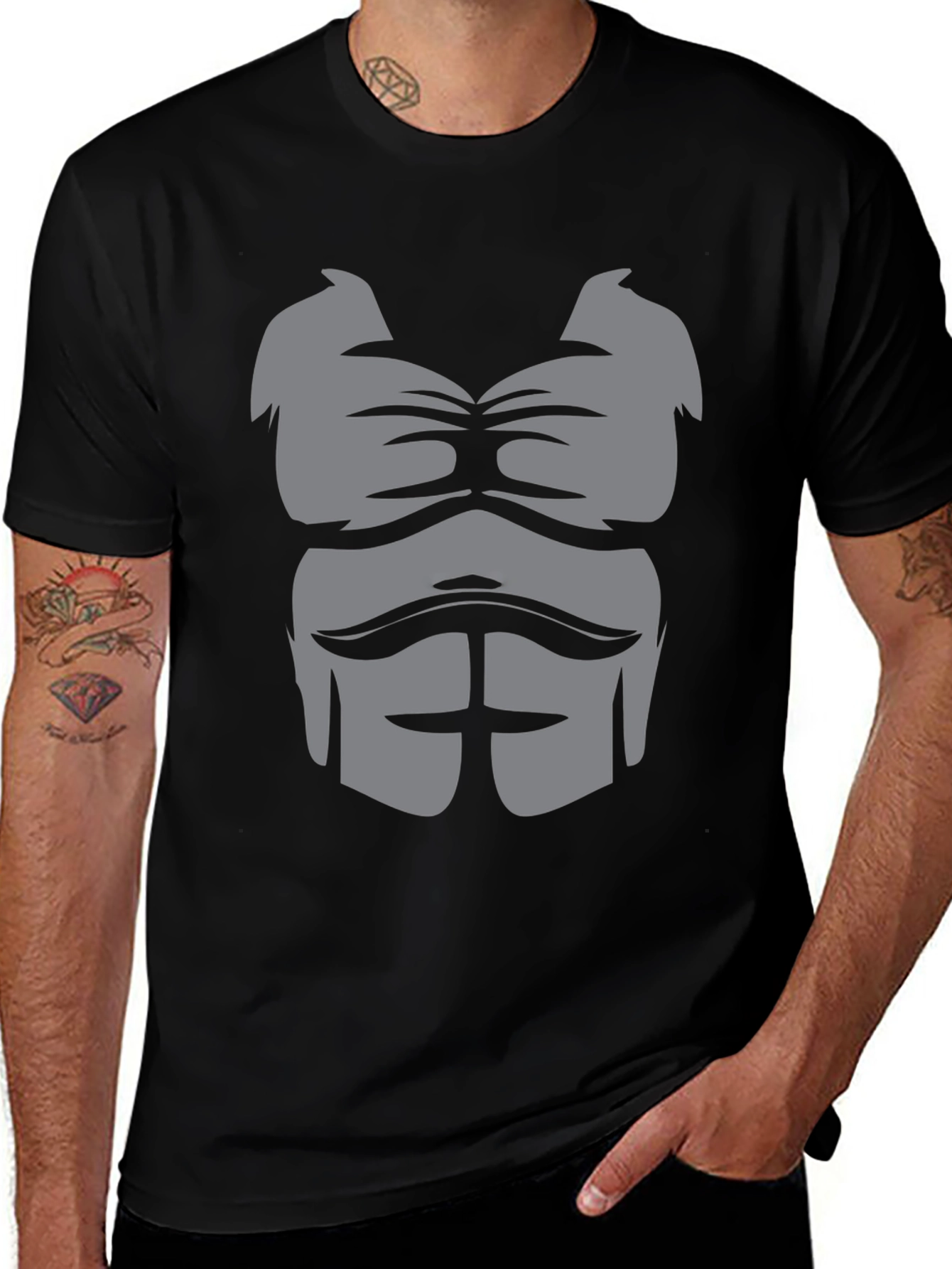 Variant 30 of Muscle Chest Graphic Tee - Black T-Shirt