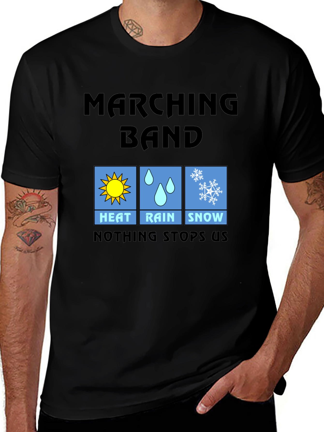 Black Marching Band Weather T-Shirt main image
