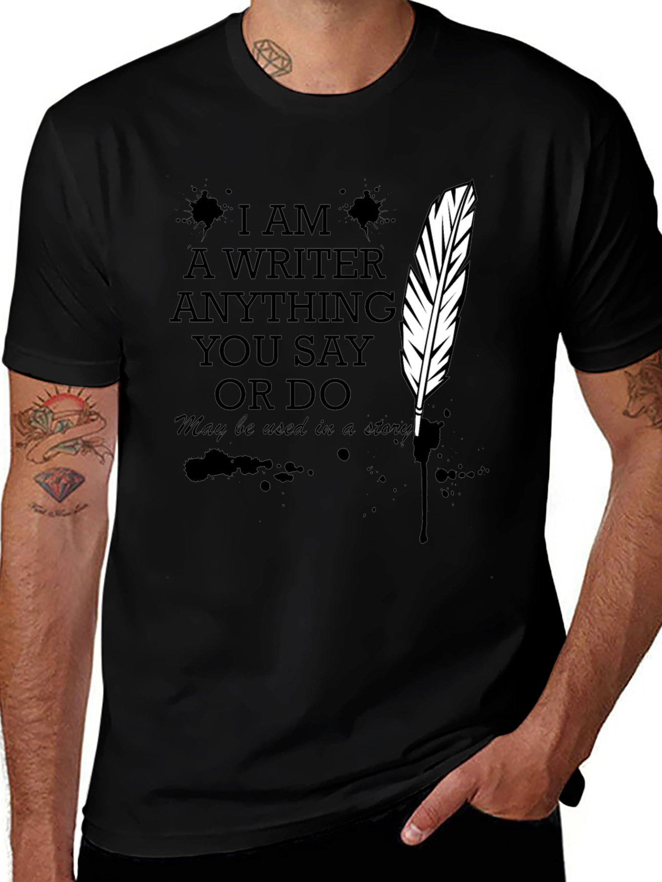 Variant 23 of Writer T-Shirt: Anything You Say or Do May Be Used
