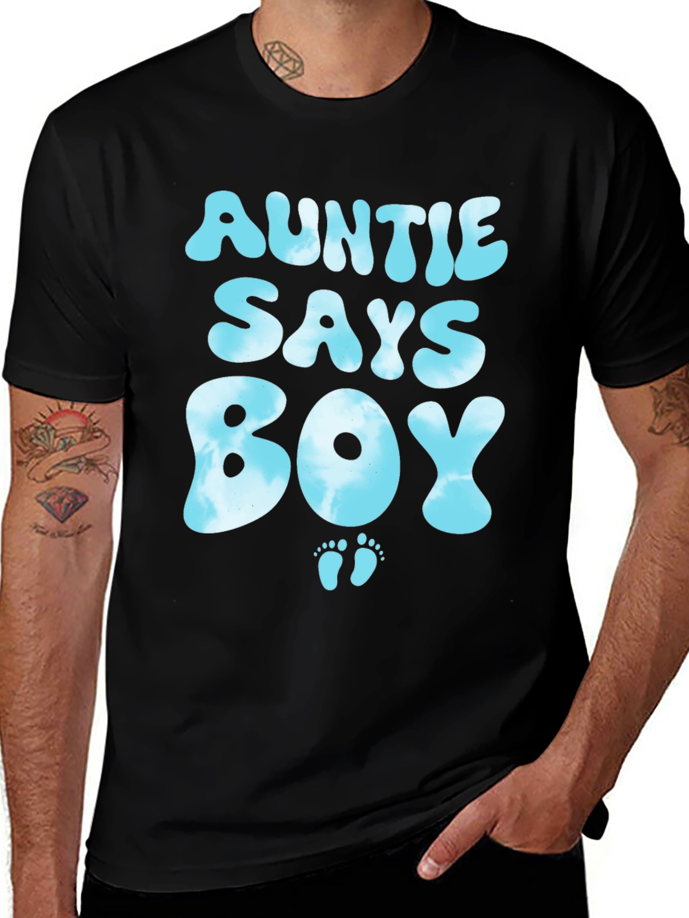 Variant 23 of Auntie Says Boy T-Shirt - Baby Shower Gift