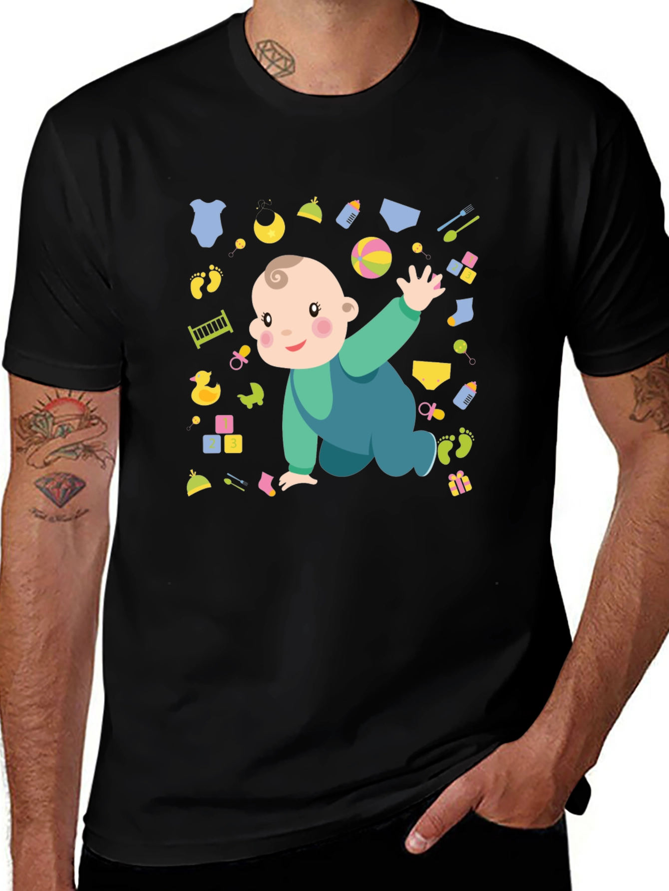 Variant 2 of Cute Baby Graphic Print Men's T-Shirt