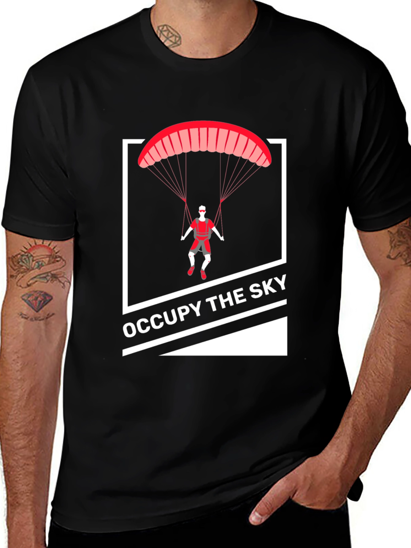 Occupy The Sky Black T-Shirt