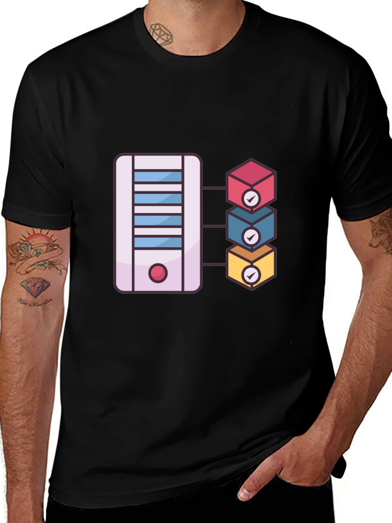 Server Rack T-Shirt: Cloud Computing Design