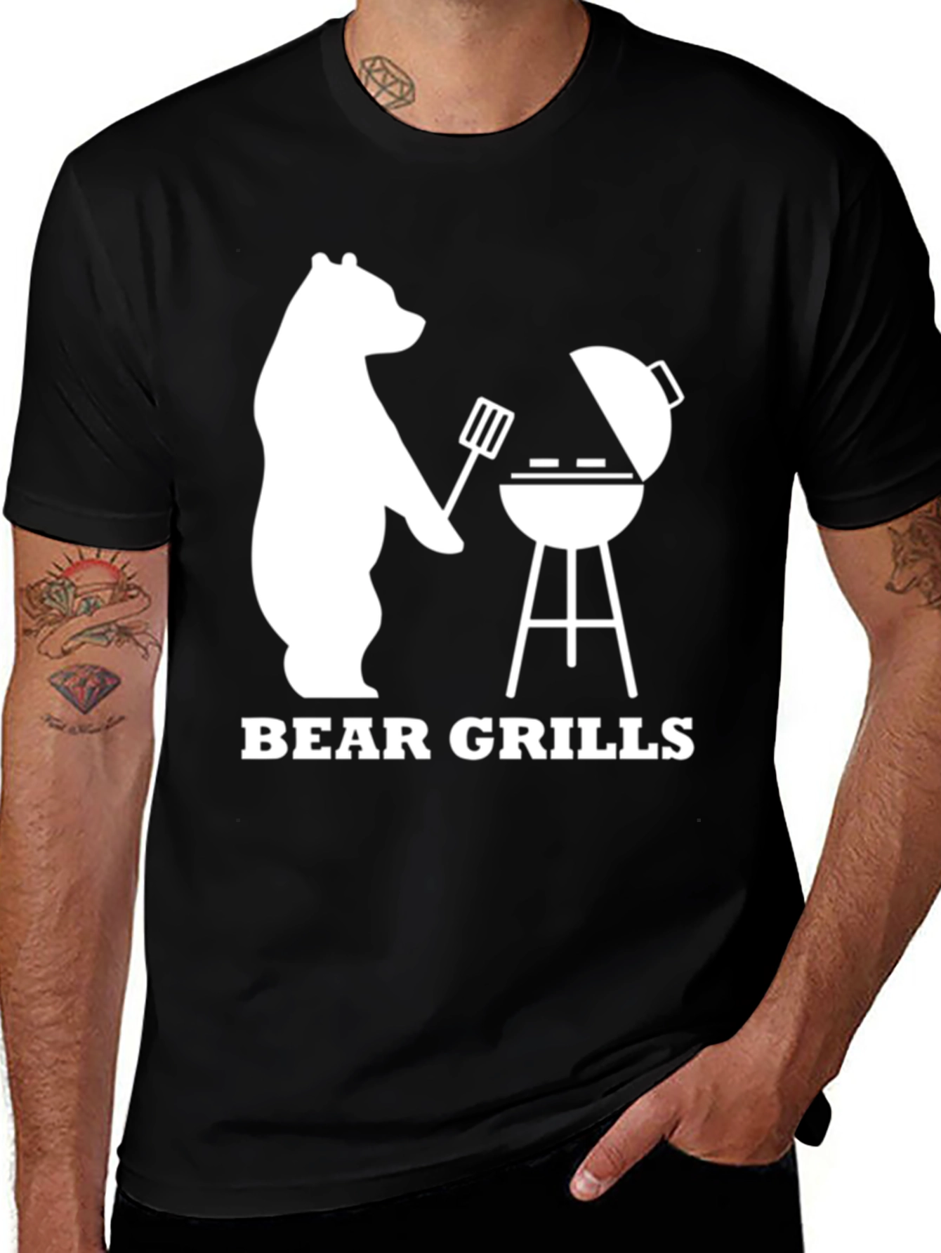 Variant 22 of Bear Grills BBQ Graphic T-Shirt