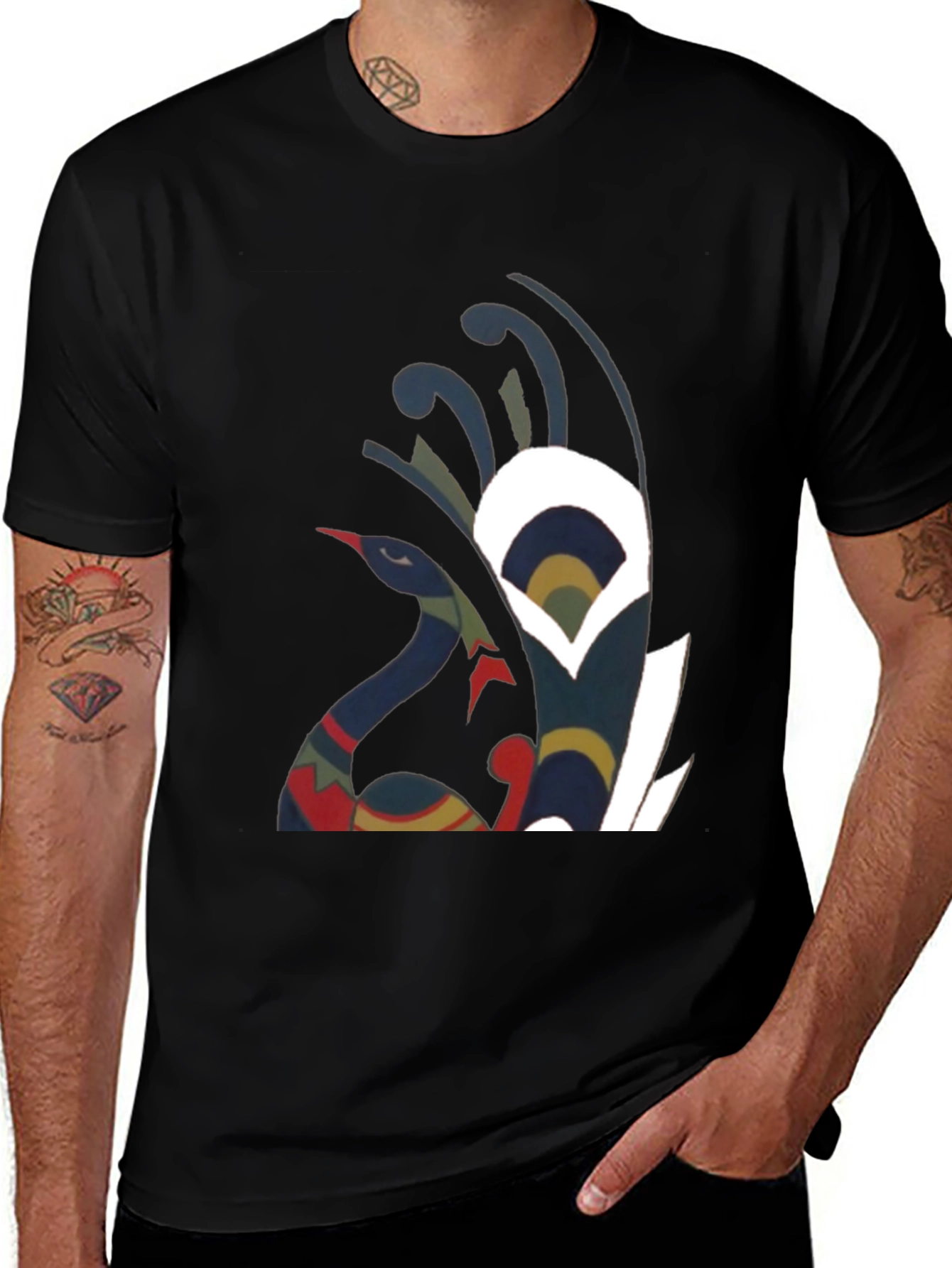 Variant 8 of Abstract Bird Graphic Tee - Unique Style
