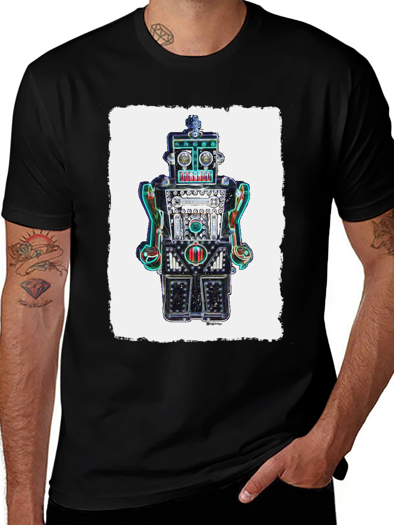 Variant 13 of Retro Robot Graphic Tee - Unique Design