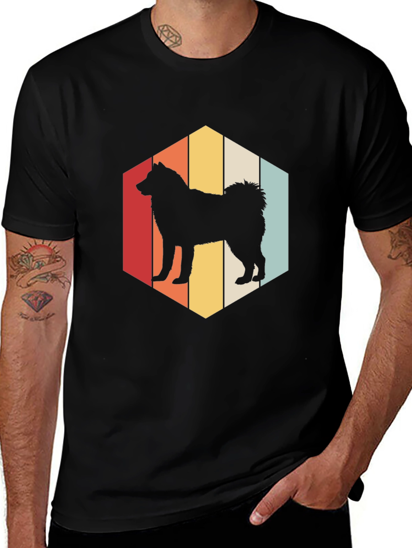Variant 18 of Retro Dog Silhouette Graphic Tee - Unisex