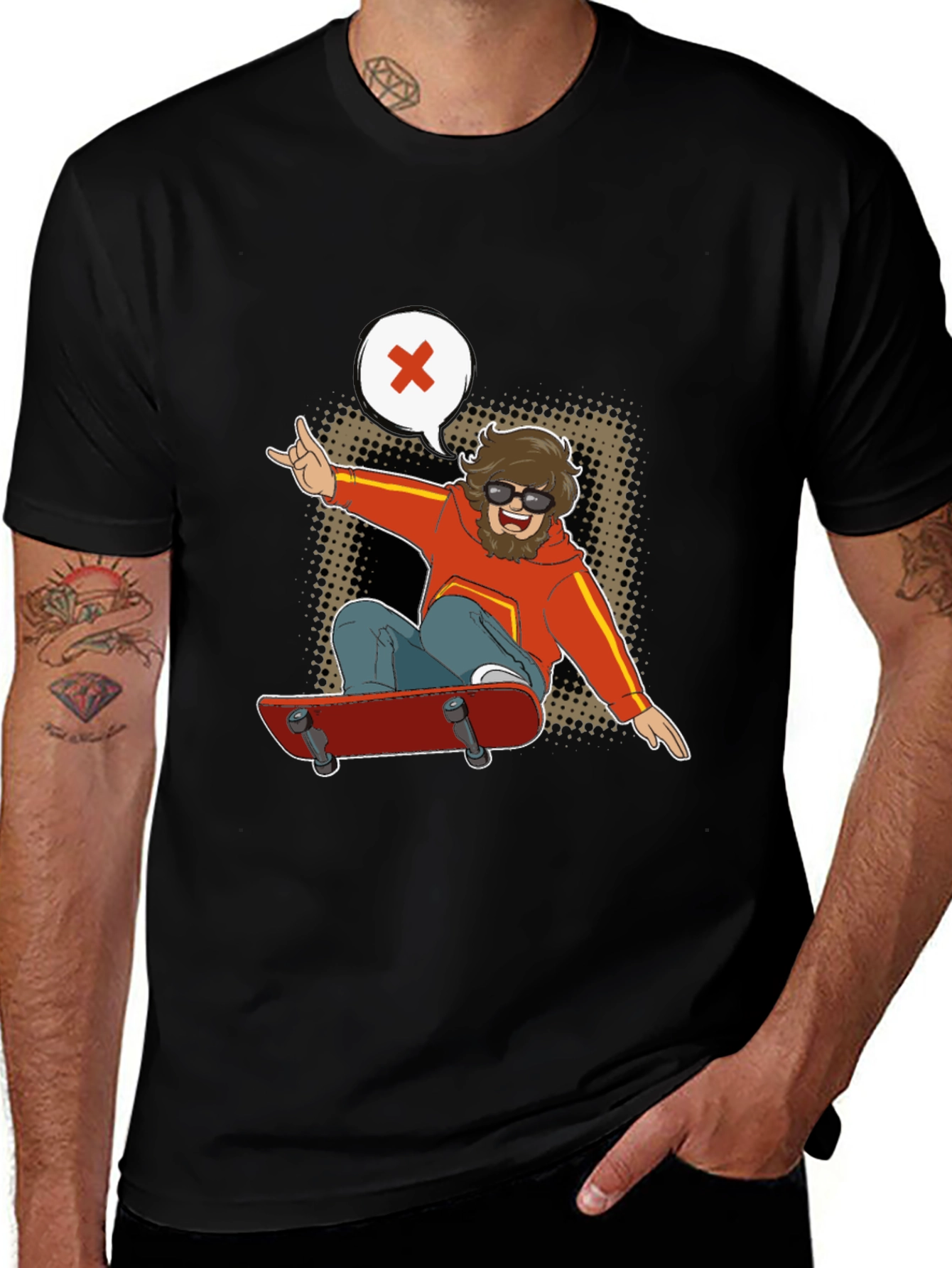 Skater Dude Graphic Tee - Cool & Casual