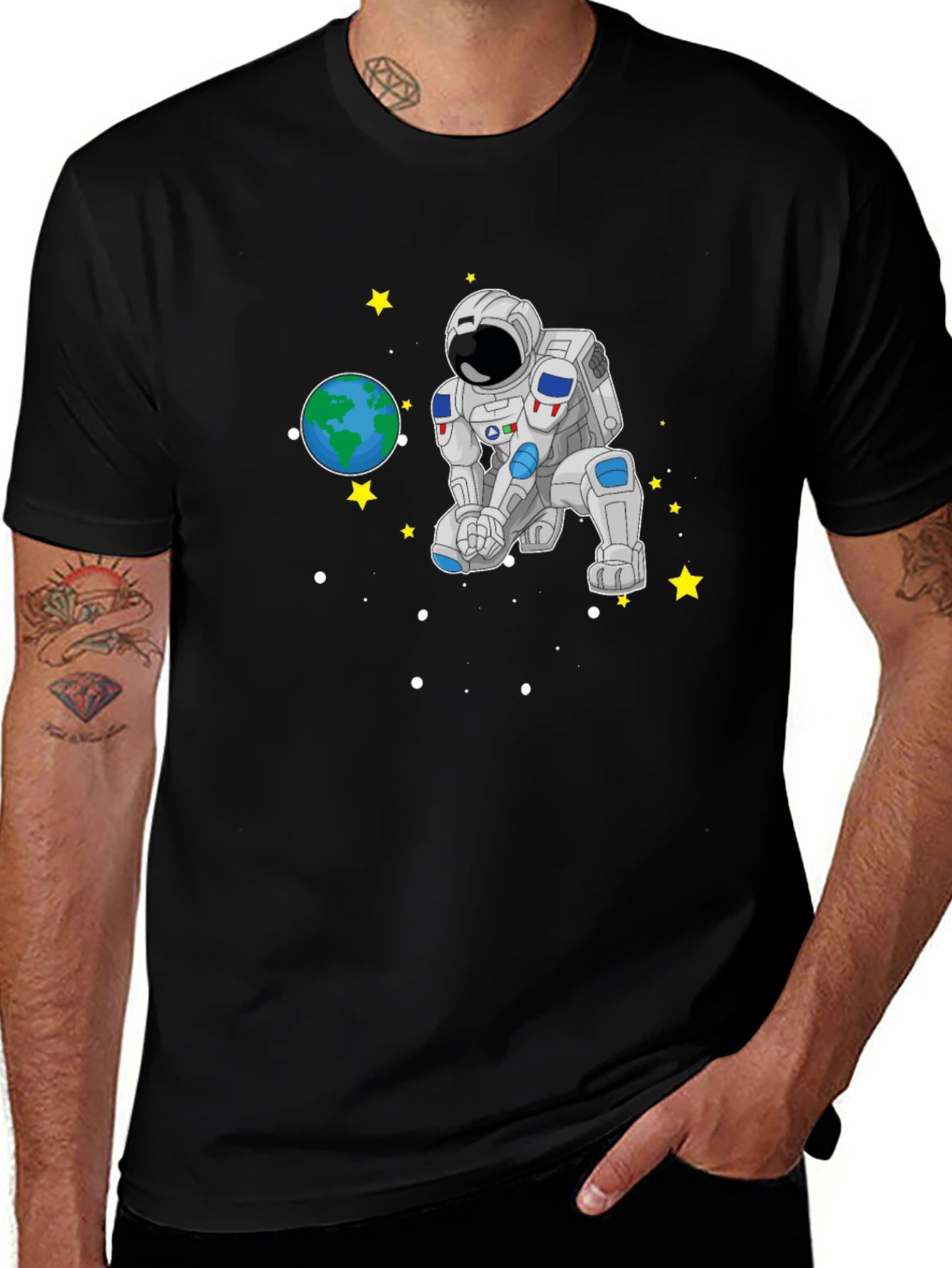 Variant 2 of Astronaut in Space Graphic T-Shirt
