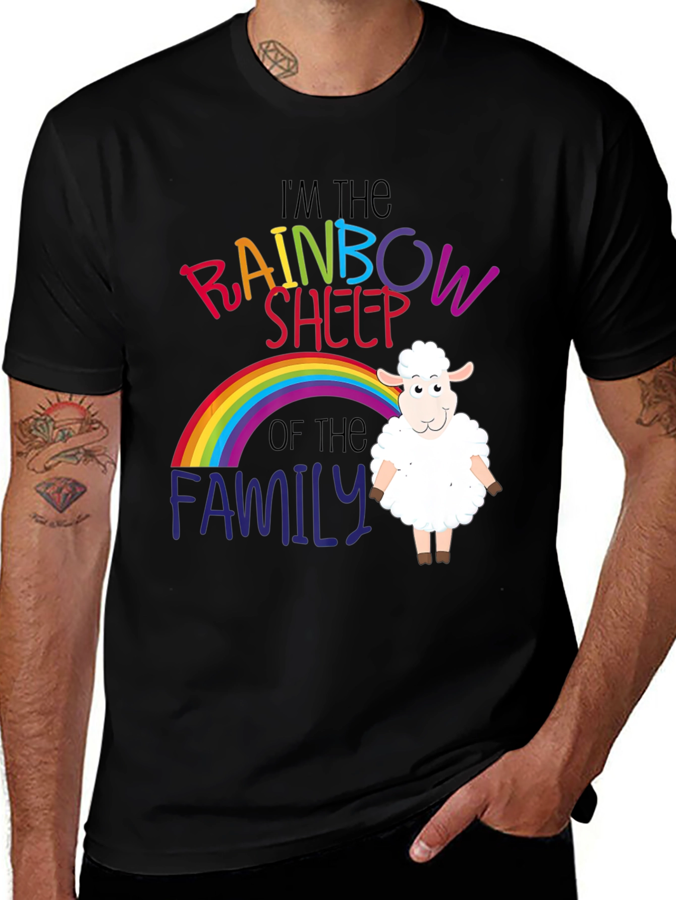 Variant 30 of Rainbow Sheep Family T-Shirt