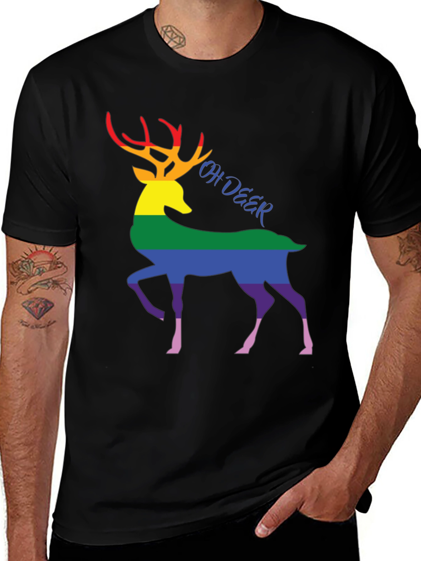 Variant 4 of Oh Deer Rainbow Pride T-Shirt