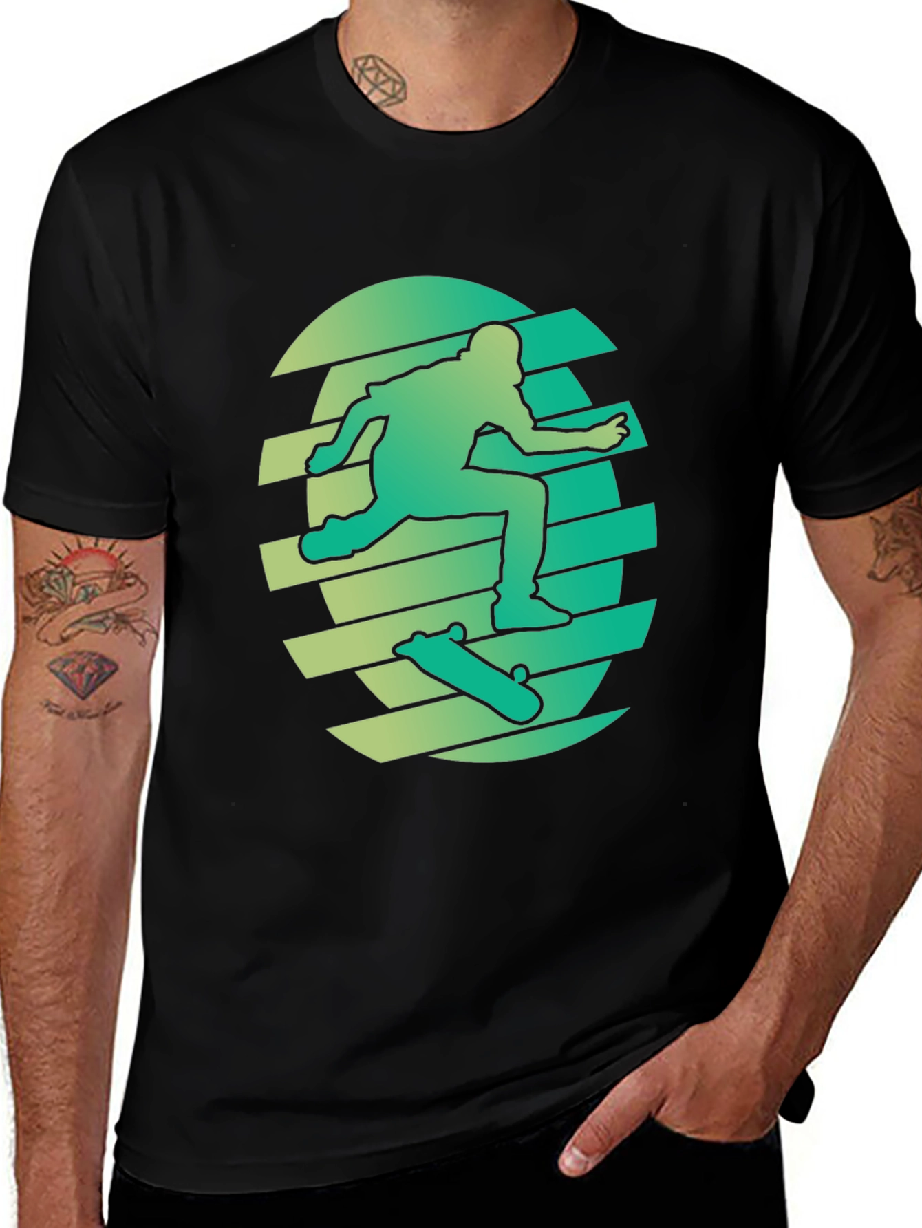 Variant 4 of Skateboarder Graphic Tee - Cool Style