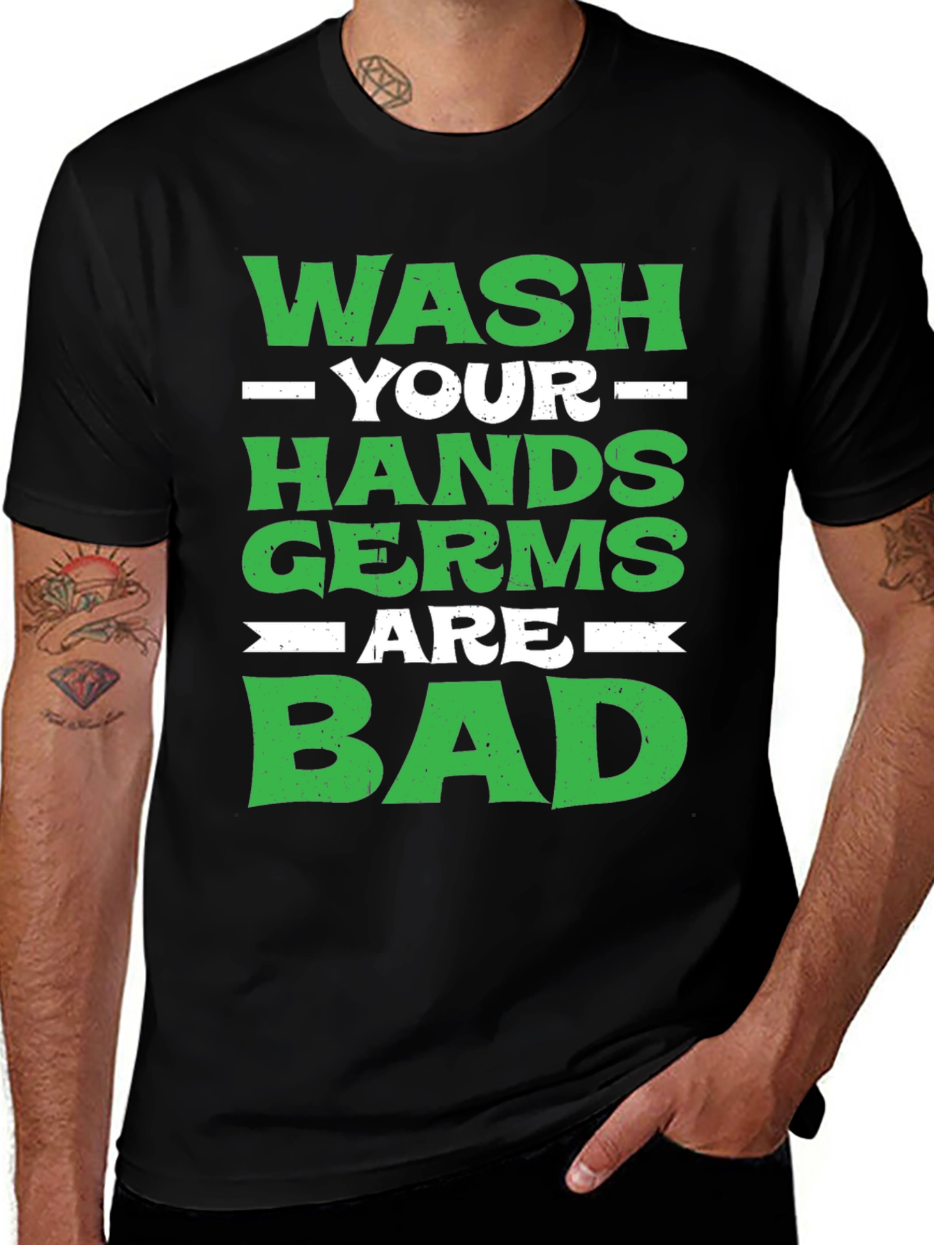 Variant 13 of Wash Your Hands Funny Graphic Tee