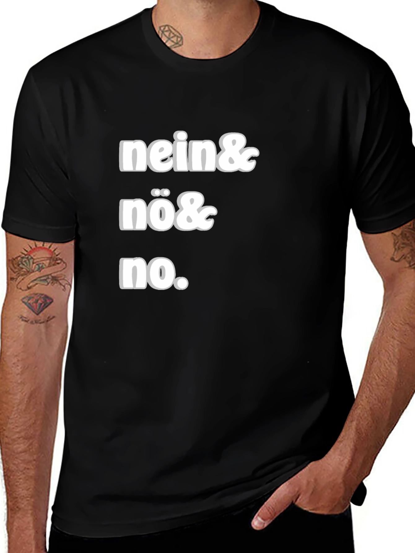 Variant 15 of Nein Nö No Black Graphic Tee