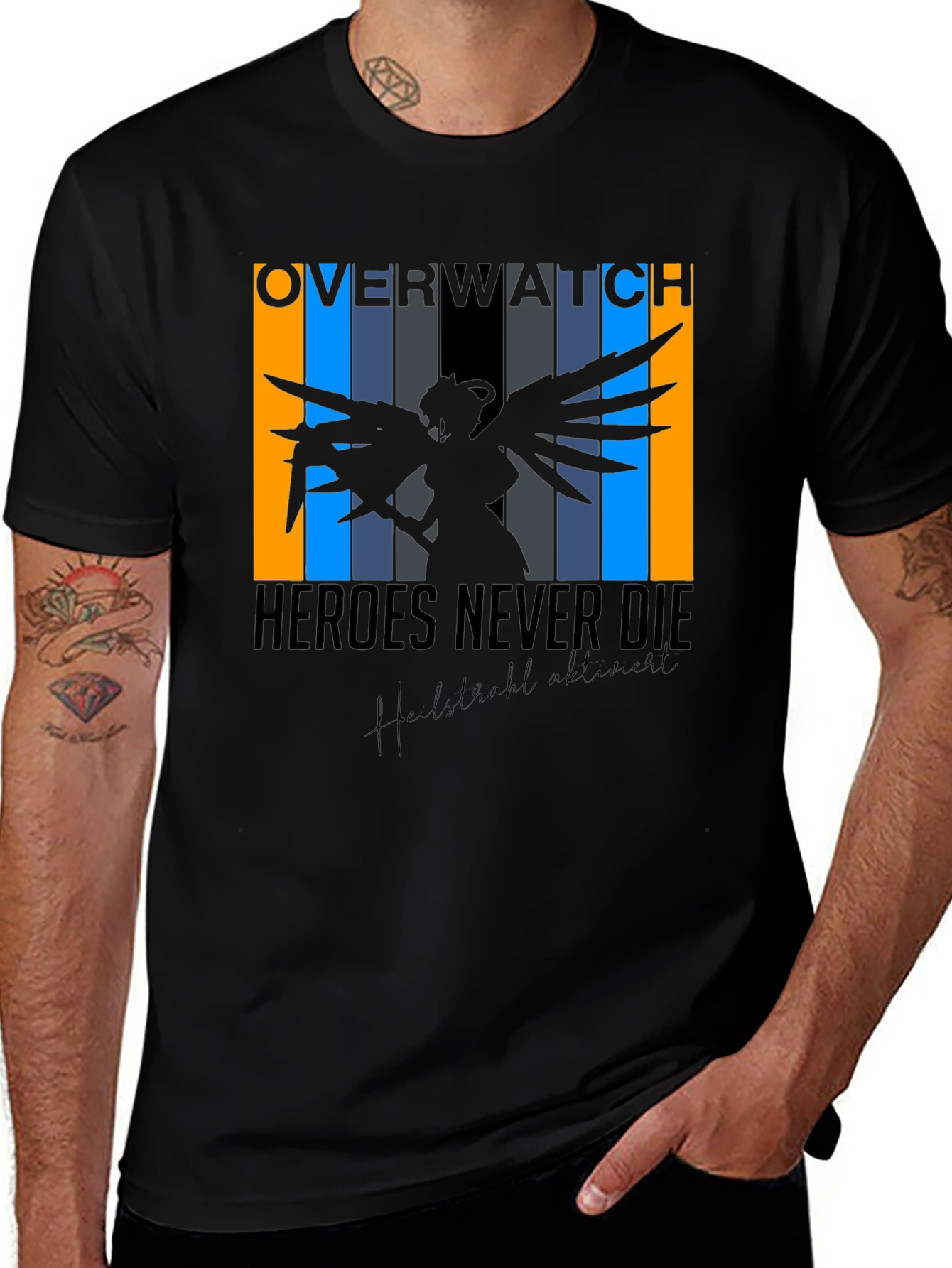 Overwatch Heroes Never Die Black T-Shirt