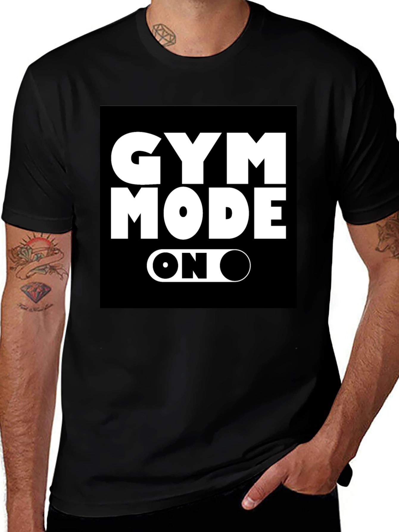 Variant 29 of Gym Mode On Black T-Shirt