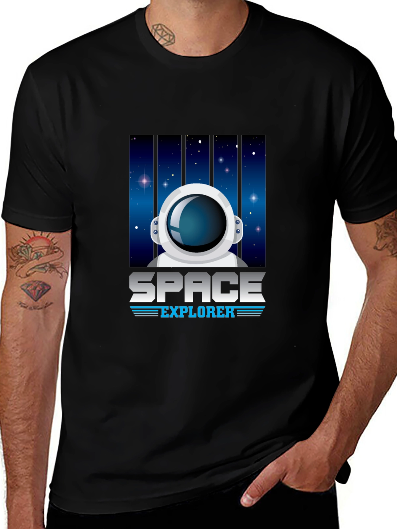 Variant 20 of Space Explorer Black T-Shirt
