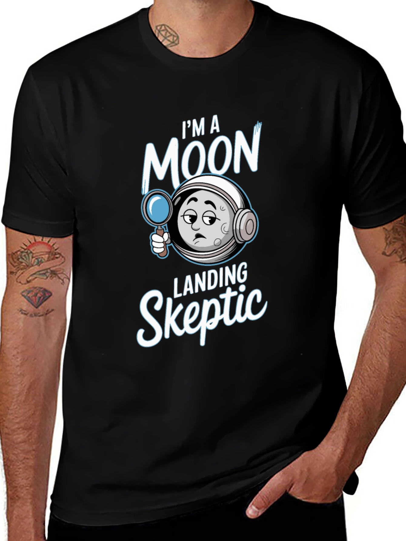 Variant 19 of Moon Landing Skeptic Graphic T-Shirt