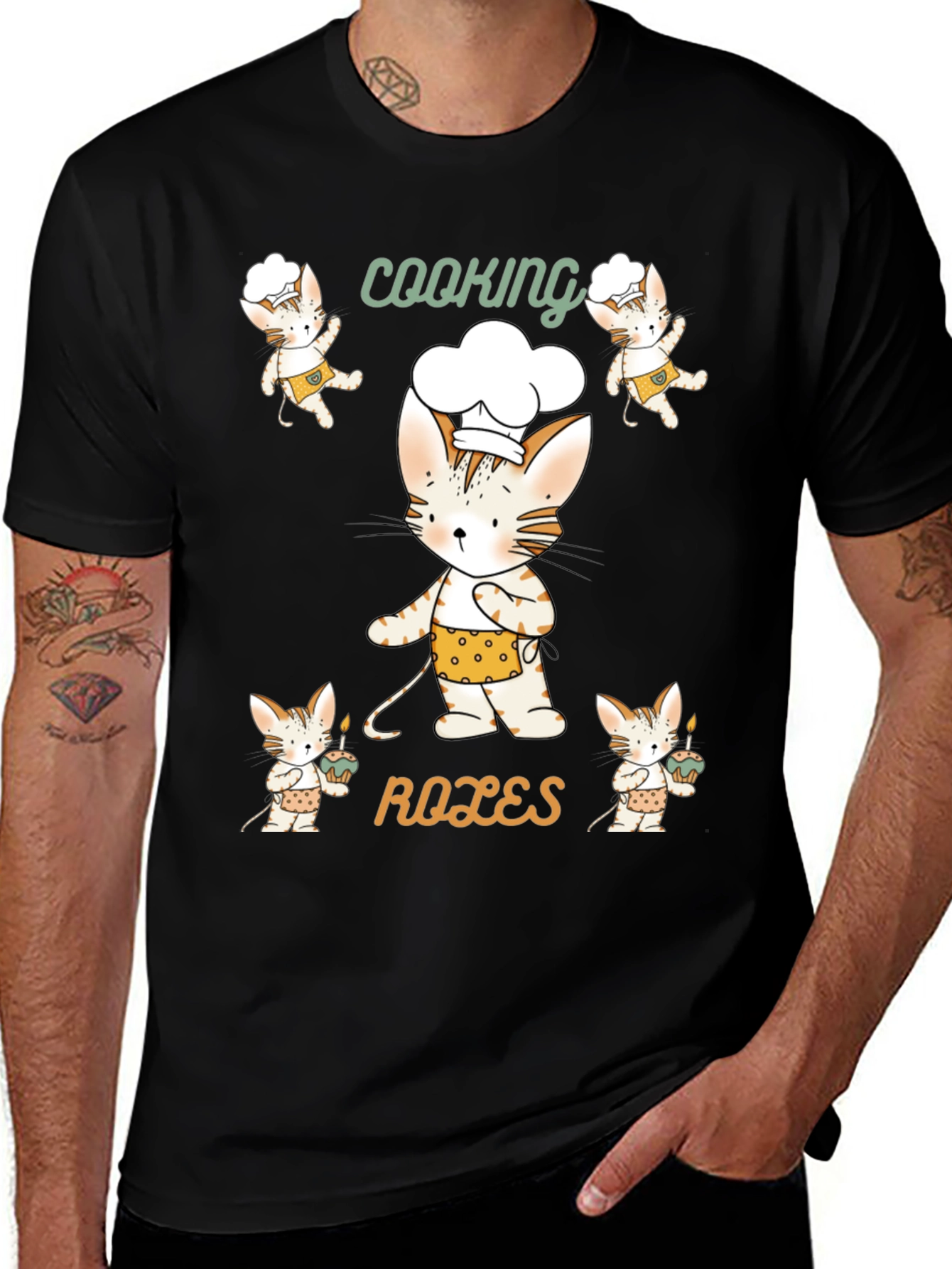Variant 15 of Cooking Roles Cat T-Shirt, Chef Kitten Tee