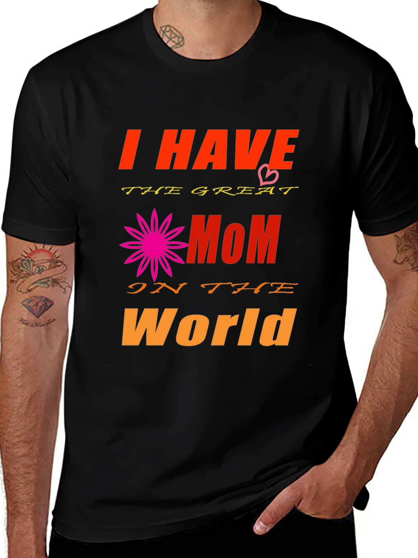 Variant 26 of I Have The Greatest Mom T-Shirt - Black